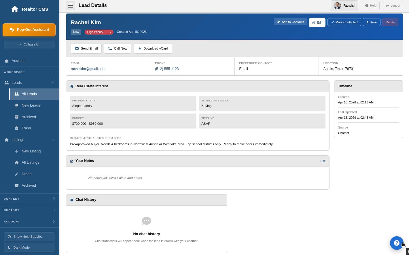 Lead Details — Lead Details